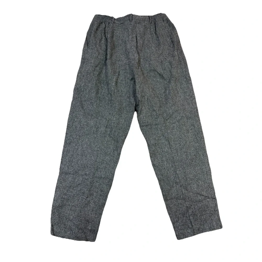 Prophecy‎ by Sag Harbor Pleated Pants Womens 14 Grey Excellent Wool Blend Tweed
